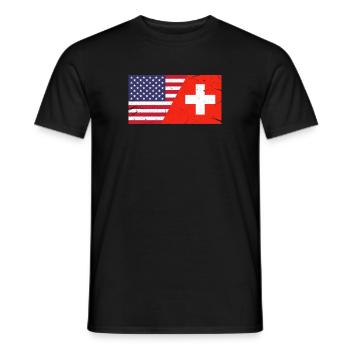 Suisse Amérique Suisse Alpes suisses Cadeau - T-shirt homme - noir - Devant - AI Model Male 178 light (178cm)
