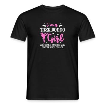Taekwondo Fille Tae Kwon Do Cadeau d’Arts Martiaux - T-shirt homme - noir - Devant - AI Model Male 178 light (178cm)