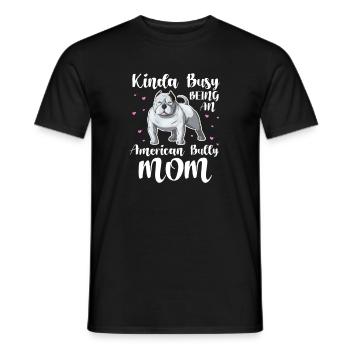 Bouledogue américain - T-shirt homme - noir - Devant - AI Model Male 178 light (178cm)