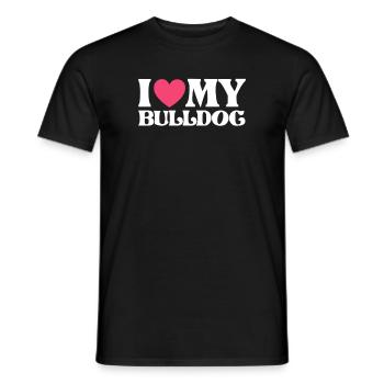 Bouledogue américain - T-shirt homme - noir - Devant - AI Model Male 178 light (178cm)