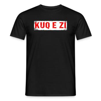 KUQ E ZI Albanien Albania Balkan Geschenk - Männer T-Shirt - Schwarz - Vorne - AI Model Male 178 light (178cm)