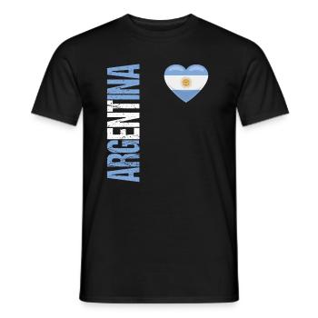 Argentina Outfit Trikot Argentinien Geschenk - Männer T-Shirt - Schwarz - Vorne - AI Model Male 178 light (178cm)
