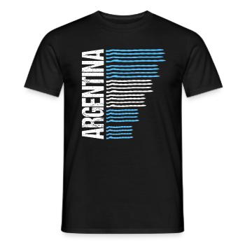 Argentina Fußball Trikot Argentinien Geschenk - Männer T-Shirt - Schwarz - Vorne - AI Model Male 178 light (178cm)