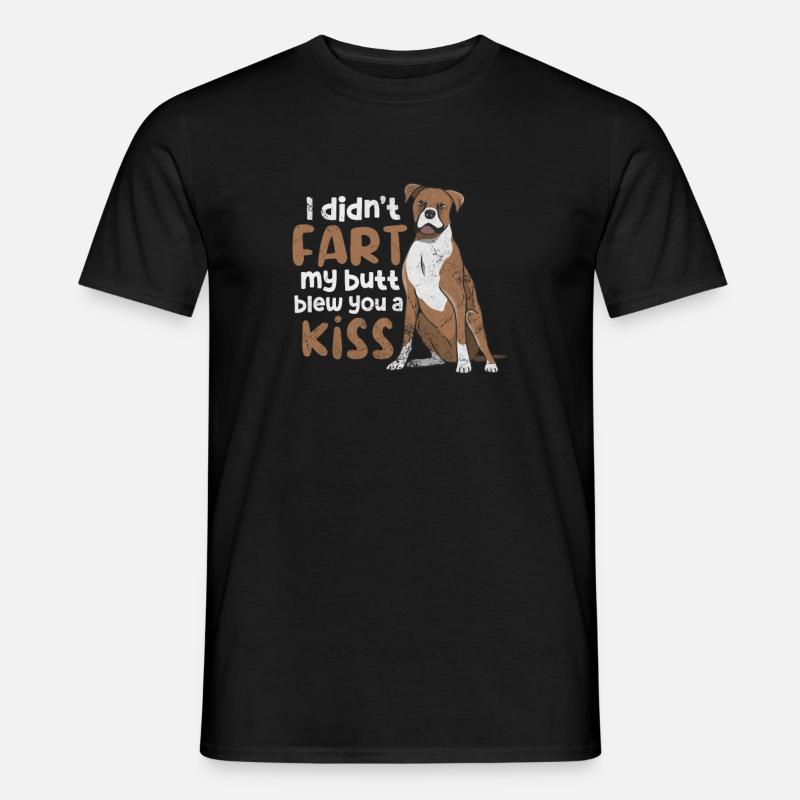 Boxer Hund - Männer T-Shirt - Schwarz