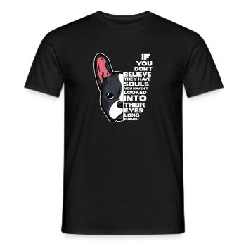 Boston Terrier Hund Hunde Hundeliebhaber Geschenk - Männer T-Shirt - Schwarz - Vorne - AI Model Male 178 light (178cm)