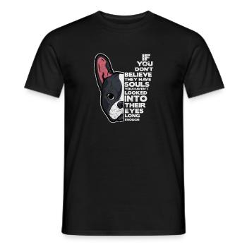 Boston Terrier - Männer T-Shirt - Schwarz - Vorne - AI Model Male 178 light (178cm)