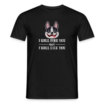 Boston Terrier - T-shirt homme - noir - Devant - AI Model Male 178 light (178cm)