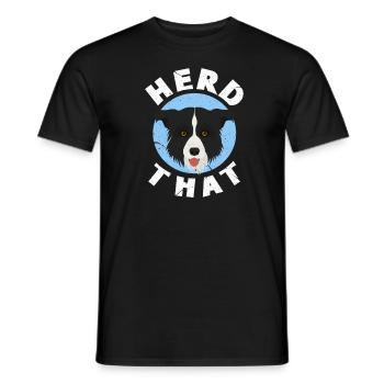 Border Collie Chien Chien Troupeau Chien Cadeau - T-shirt homme - noir - Devant - AI Model Male 178 light (178cm)