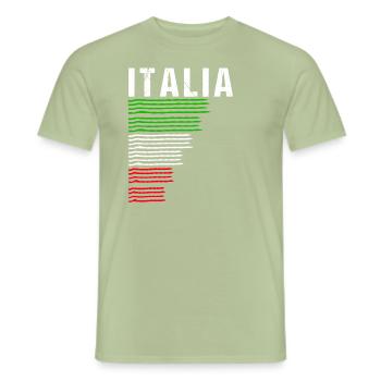 Italia Fußball Trikot Italien Geschenk Soccer - Männer T-Shirt - Sage - Vorne - AI Model Male 178 light (178cm)