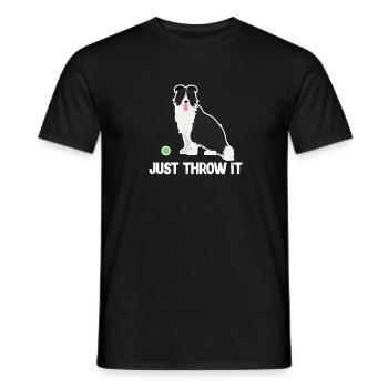 Border Collie - Men's T-Shirt - black - Front - AI Model Male 178 light (178cm)