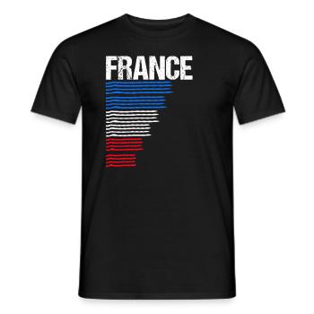 France Fußball Trikot Frankreich Trikot Geschenk - Männer T-Shirt - Schwarz - Vorne - AI Model Male 178 light (178cm)