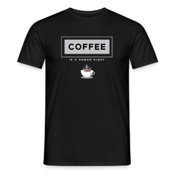 Le café est un droit humain Barista Coffee Coffee Bean - T-shirt homme - noir - Devant - AI Model Male 178 light (178cm)