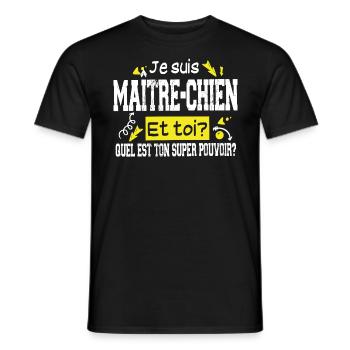 Maître-Chien Cadeau Métier Homme Femme T-shirt Mug - T-shirt homme - noir - Devant - AI Model Male 178 light (178cm)