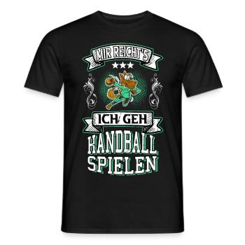 Handball Handballspieler Spruch Lustig Pferd - Männer T-Shirt - Schwarz - Vorne - AI Model Male 178 light (178cm)