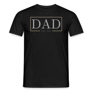 Papa 2023 Papa en devenir-fête des pères Papa - T-shirt homme - noir - Devant - AI Model Male 178 light (178cm)