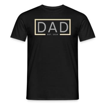 Dad 2024 Werdender Papa Vatertag Vater - Männer T-Shirt - Schwarz - Vorne - AI Model Male 178 light (178cm)
