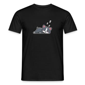 Boston Terrier Hund Hunde Hundeliebhaber Geschenk - Männer T-Shirt - Schwarz - Vorne - AI Model Male 178 light (178cm)