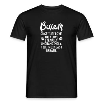 Boxer Chien Chien Allemand Boxer Cadeau - T-shirt homme - noir - Devant - AI Model Male 178 light (178cm)