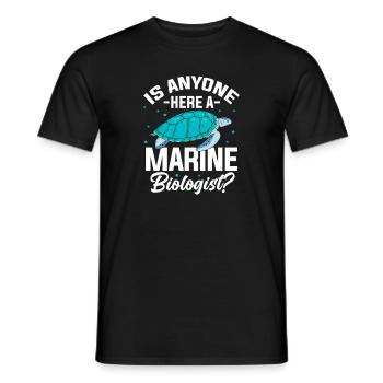 Marine biology - Men's T-Shirt - black - Front - AI Model Male 178 light (178cm)