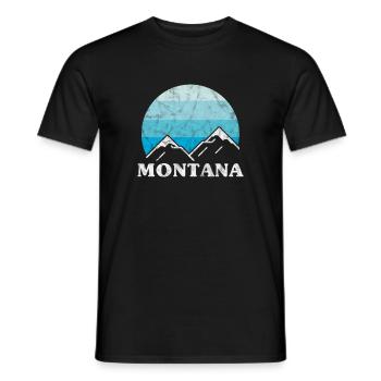 Montana Amérique États-Unis Helena Mountains Cadeau - T-shirt homme - noir - Devant - AI Model Male 178 light (178cm)