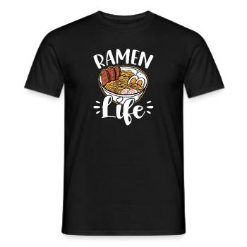 Ramen - T-shirt homme - noir - Devant - AI Model Male 178 light (178cm)