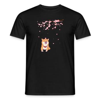 Shiba Inu - Men's T-Shirt - black - Front - AI Model Male 178 light (178cm)