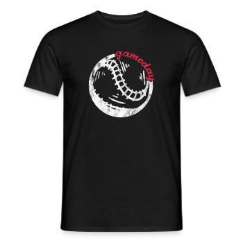 Softball - Männer T-Shirt - Schwarz - Vorne - AI Model Male 178 light (178cm)
