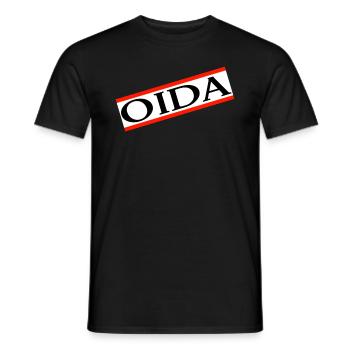 Oida Bavarian dialect Bavaria Vienna Austria - Men's T-Shirt - black - Front - AI Model Male 178 light (178cm)
