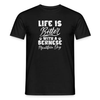 Chien de montagne bernois Chien de montagne Chien Amoureux Cadeau - T-shirt homme - noir - Devant - AI Model Male 178 light (178cm)