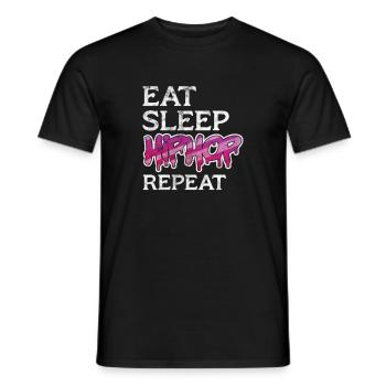 Hip Hop - Men's T-Shirt - black - Front - AI Model Male 178 light (178cm)