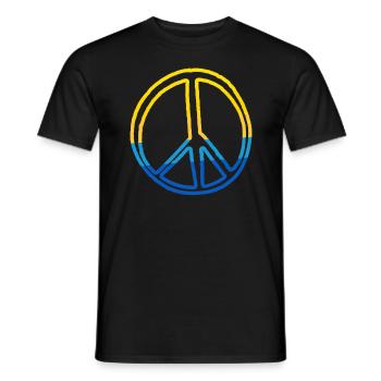 Soutenez l’Ukraine, la paix et non la guerre - T-shirt homme - noir - Devant - AI Model Male 178 light (178cm)