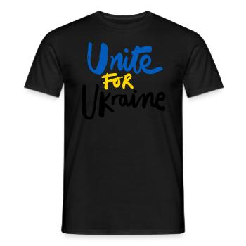 Soutenez l’Ukraine, la paix et non la guerre - T-shirt homme - noir - Devant - AI Model Male 178 light (178cm)