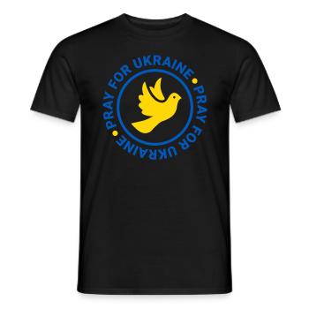 Stand with Ukraine Peace No War - Männer T-Shirt - Schwarz - Vorne - AI Model Male 178 light (178cm)