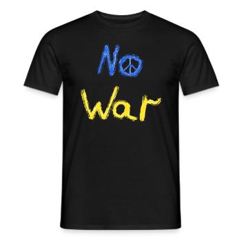 Soutenez l’Ukraine, la paix et non la guerre - T-shirt homme - noir - Devant - AI Model Male 178 light (178cm)