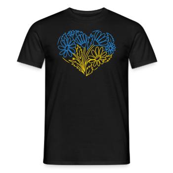 Soutenez l’Ukraine, la paix et non la guerre - T-shirt homme - noir - Devant - AI Model Male 178 light (178cm)