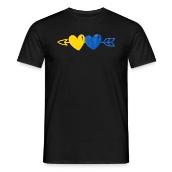 Soutenez l’Ukraine, la paix et non la guerre - T-shirt homme - noir - Devant - AI Model Male 178 light (178cm)