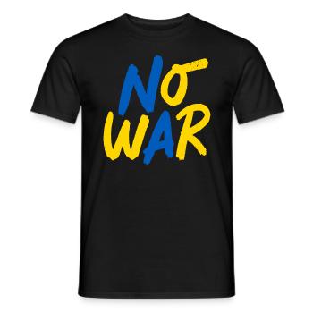 Soutenez l’Ukraine, la paix et non la guerre - T-shirt homme - noir - Devant - AI Model Male 178 light (178cm)