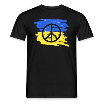 Soutenez l’Ukraine, la paix et non la guerre - T-shirt homme - noir - Devant - AI Model Male 178 light (178cm)