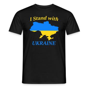 Soutenez l’Ukraine, la paix et non la guerre - T-shirt homme - noir - Devant - AI Model Male 178 light (178cm)