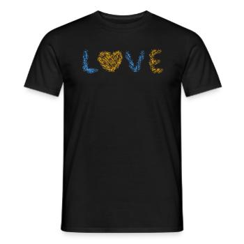 Soutenez l’Ukraine, la paix et non la guerre - T-shirt homme - noir - Devant - AI Model Male 178 light (178cm)