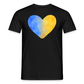 Soutenez l’Ukraine, la paix et non la guerre - T-shirt homme - noir - Devant - AI Model Male 178 light (178cm)