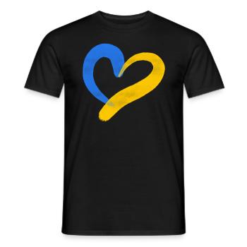 Soutenez l’Ukraine, la paix et non la guerre - T-shirt homme - noir - Devant - AI Model Male 178 light (178cm)