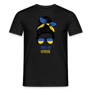 Soutenez l’Ukraine, la paix et non la guerre - T-shirt homme - noir - Devant - AI Model Male 178 light (178cm)