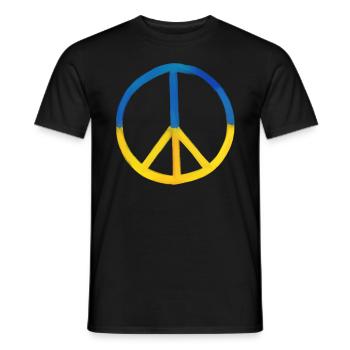 Stand with Ukraine Peace No War - Männer T-Shirt - Schwarz - Vorne - AI Model Male 178 light (178cm)