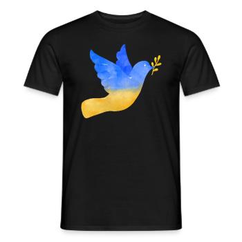 Stand with Ukraine Peace No War - Männer T-Shirt - Schwarz - Vorne - AI Model Male 178 light (178cm)