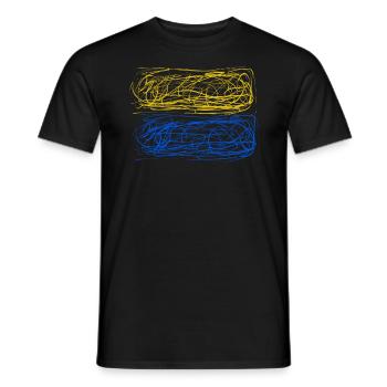 Soutenez l’Ukraine, la paix et non la guerre - T-shirt homme - noir - Devant - AI Model Male 178 light (178cm)