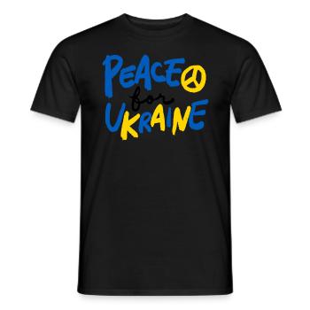 Soutenez l’Ukraine, la paix et non la guerre - T-shirt homme - noir - Devant - AI Model Male 178 light (178cm)