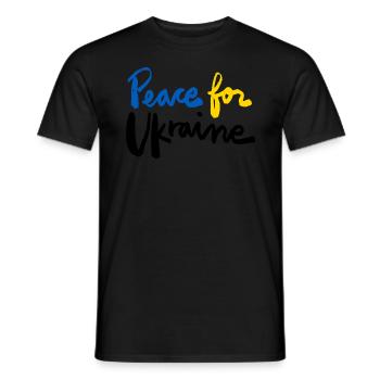 Soutenez l’Ukraine, la paix et non la guerre - T-shirt homme - noir - Devant - AI Model Male 178 light (178cm)