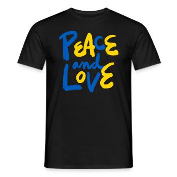 Soutenez l’Ukraine, la paix et non la guerre - T-shirt homme - noir - Devant - AI Model Male 178 light (178cm)