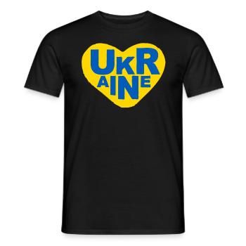 Soutenez l’Ukraine, la paix et non la guerre - T-shirt homme - noir - Devant - AI Model Male 178 light (178cm)